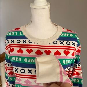 Only worn once! Hanna Andersson Valentines pajama top
